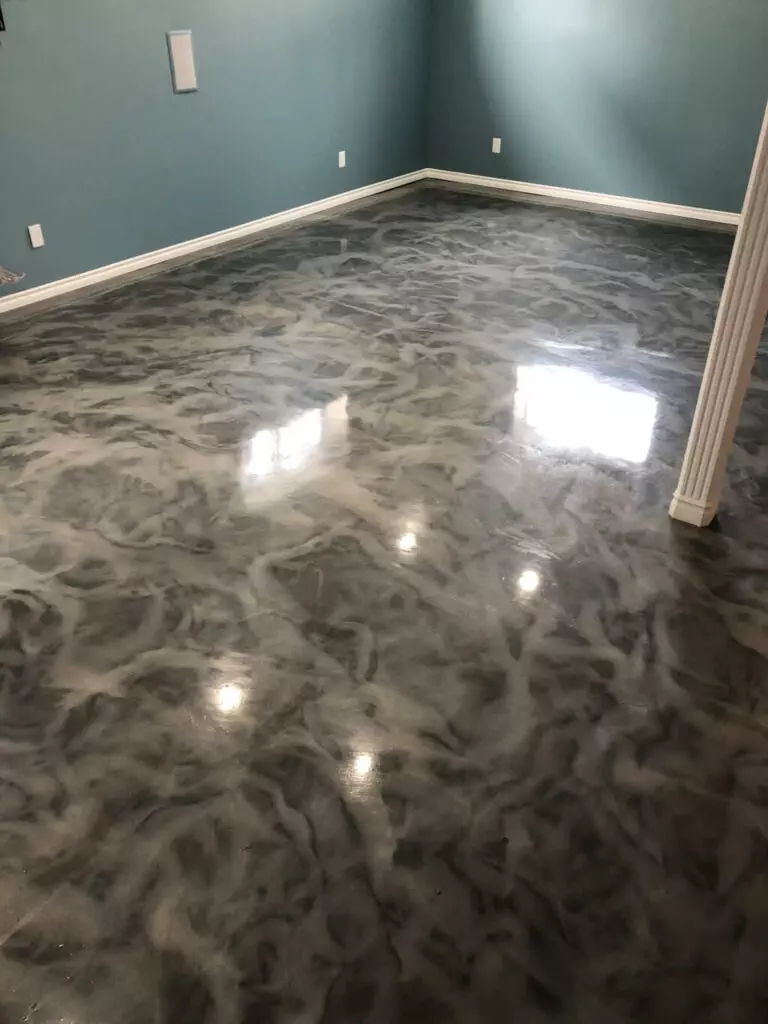 photo of a dyed concrete surface in a residential property