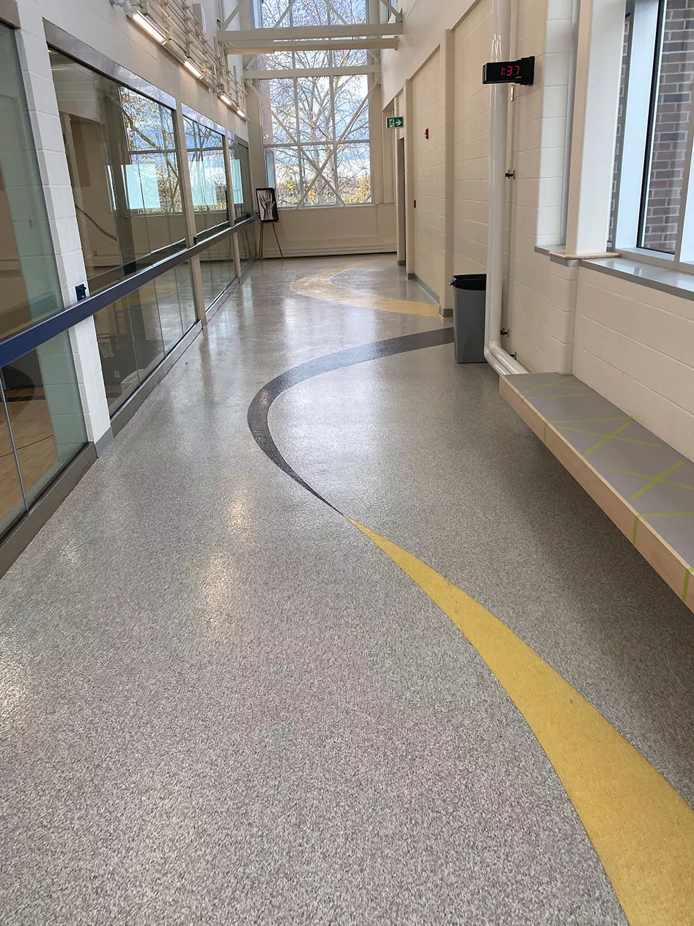 photo of an epoxy floor completed for a customer in Edmonton, Alberta